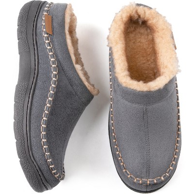 Rockdove Men's Aiden Wool Lined Full Ridge Clog Slipper, Size 11-12 Us ...