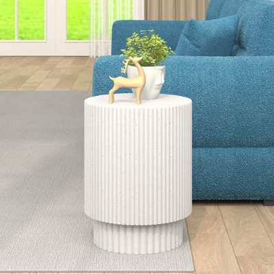 CAVINAS Coffee Tables for Living Room Barrel Coffee Table Minimalist Center Table Suitable for Apartment Office, Bedroom or Garden Sofa