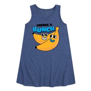 Girls' - Instant Message - Thanks A Bunch Graphic Sleeveless Aline Dress - 1 of 4