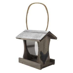 Woodlink Galvanized Roof Rustic Farmhouse Tall Hopper Wild Bird Feeder - Brown - 1 of 3