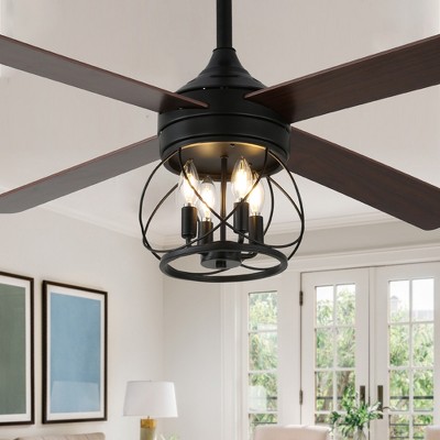 Bella Depot Rustic 52" Ceiling Fan with Light and Remote