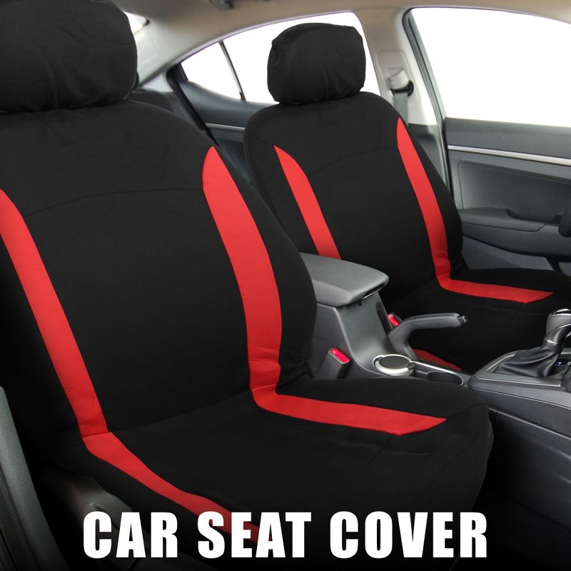 Unique Bargains Universal Interior Car Seat Covers Head Rest Cover Washable Flat Padding Polyester Sponge Car Seat Covers Fit for Cars 4 Pcs, 2 of 6