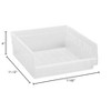 Quantum Storage Systems Economy Shelf Bin, Nesting, 11-5/8"W X 11-1/8"D X 4"H, (7) Divider Slots, Rear Hanglock - 2 of 2