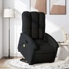 vidaXL Black Power Lift Massage Recliner Chair - Stand-Up Assist, Manual Recline, Fabric Wingback Armchair for Living Room - 2 of 4