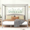 King Size Canopy Platform Bed with Headboard and Support Legs - 3 of 4