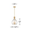Possini Euro Design Houten Soft Gold Mini Pendant Chandelier 11 1/2" Wide Modern Fluted Clear Glass 3-Light Fixture for Dining Room Kitchen Island - 4 of 4