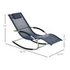 Gulches Navy Zero Gravity Rocking Chair - Outdoor Chaise Lounge Recliner with Detachable Pillow, Weather-Resistant Fabric - 3 of 4