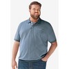 KingSize Men's Big & Tall Banded Bottom Pocket Shrink-Less Piqué Polo Shirt - 4 of 4