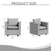 LIVAREEmlen Decorative Chair,Comfortable Gray Single Sofa Chair,Modern Comfortable Sofa Chair In Bedroom/Corner/Reading Room - 2 of 4
