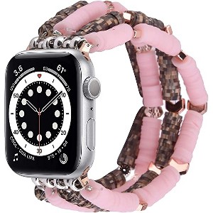 Worryfree Gadgets Fashion Preppy Stack Handmade Elastic Band for Apple Watch 38/40/41mm - 1 of 4