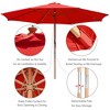 Yescom 13ft XL Heavy Duty Solid Wood Outdoor Patio Umbrella with Base Parasol Wheels Stand for Bistro Market Table Garden Deck Yard Poolside - 4 of 4