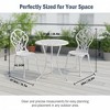 ZACHVO White Cast Aluminum Bistro Set – 3-Piece Outdoor Garden Patio Table and Chairs - 2 of 4