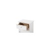 HomeStock White Nightstand 28x23x17 with Three Drawers, Contemporary Bedside Table for Storage and Warm Stylish Bedroom Accent - 4 of 4