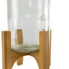 Pedestal Vase Glass & Wood - Foreside Home & Garden - image 3 of 4