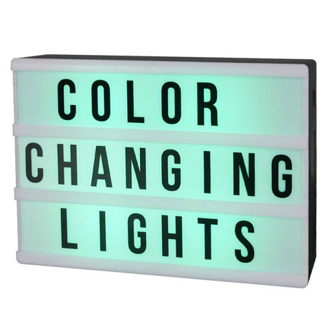 DIY Color Changing Lightbox Novelty LED Table Lamp Black ...