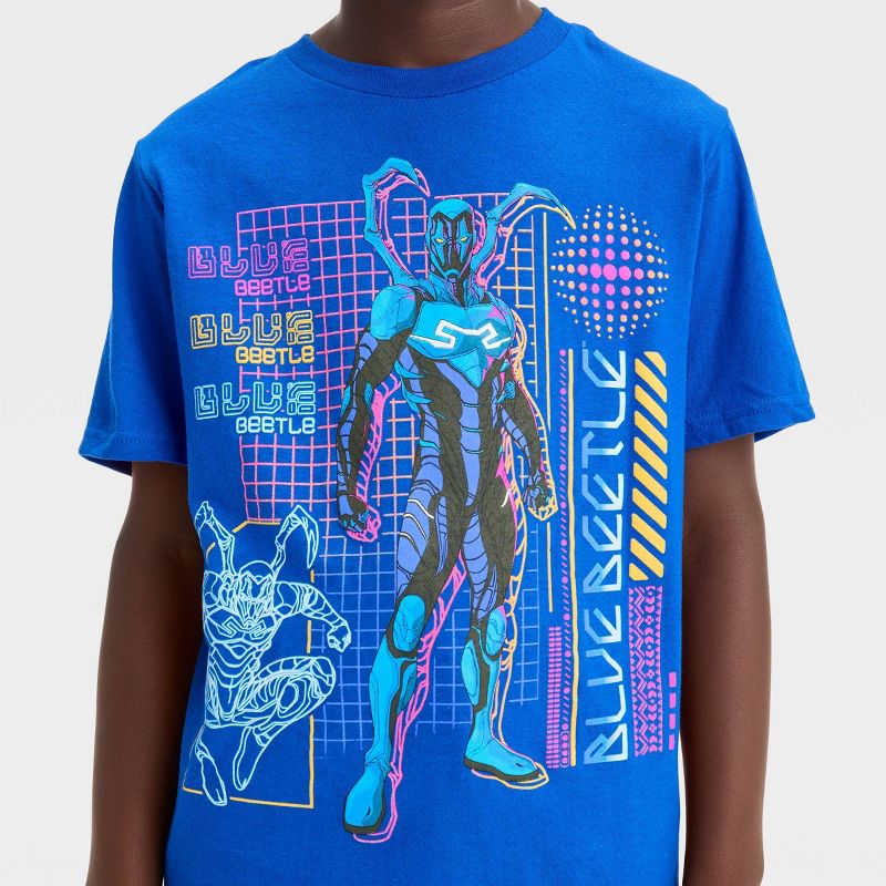 Boys' DC Comics Blue Beetle Short Sleeve Graphic T-Shirt - Blue, 2 of 4