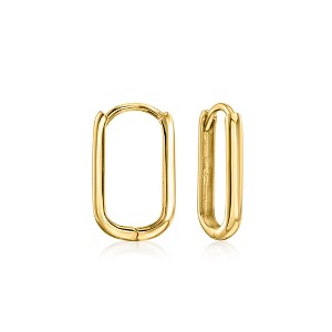 Ross-Simons 14kt Yellow Gold Paper Clip Link Hoop Earrings - 1 of 4