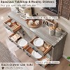 SinCiDo Farmhouse 8 Drawer Bedroom Dresser w/Adjustable Shelf, Thick Plank Design, Wood Closet Dresser for Bedroom, Living Room - 3 of 4