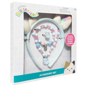 Squishmallows Headbands with Ears & Jewelry Set for Girls - 4pc Dress Up Gift Set Squishmallows Accessories - 1 of 4