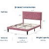 Velvet Bed Frame, Upholstered Platform Bed with Button Tufted Headboard & Under-Bed Storage Space, Sturdy Wooden Slats Support, No Box Spring Needed - 2 of 4