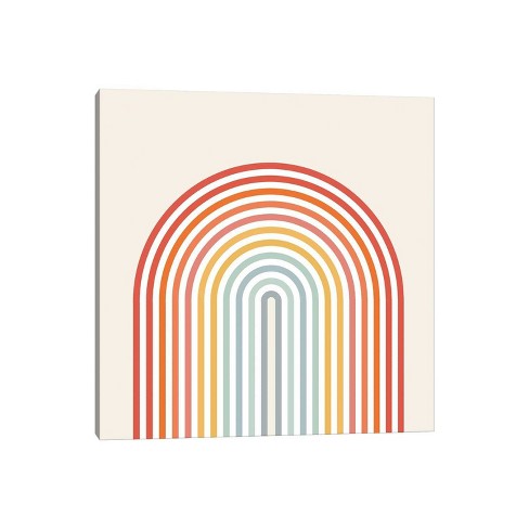 Minimalistic Rainbow By Show Me Mars Unframed Wall Canvas - Icanvas ...