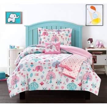 5pc Full Mahmud Kids' Comforter Set Pink - Chic Home Design