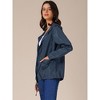 INSPIRE CHIC Women's Adjustable Drawstring Waterproof with Hood Windbreaker Lightweight Raincoats with Pockets - 3 of 4