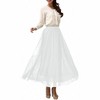 Women's Retro Chiffon Maxi Skirt - Beach Ankle Length Flowy Long Skirt White - 2 of 4