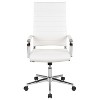 Emma and Oliver High Back LeatherSoft Ribbed Executive Swivel Office Chair - Desk Chair - 3 of 4