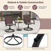 Tangkula Patio Swivel Chairs Set of 2/4 w/ High Back & Round Metal Base for Backyard - 4 of 4