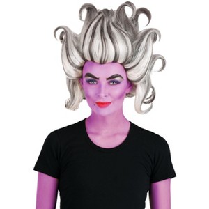 HalloweenCostumes.com One Size Fits Most Women Deluxe Wicked Sea Witch Wig for Women, Gray/Gray - 1 of 4