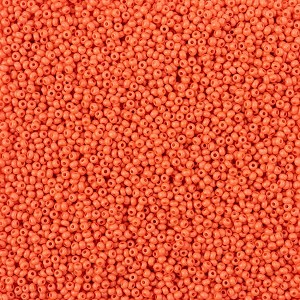 John Bead Czech Glass Seed Beads 11/0 (23g Vial), Terra Intensive Orange Matte - 1 of 2