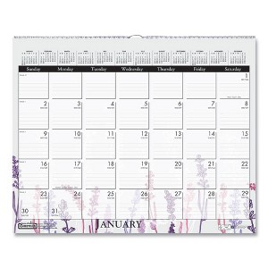 Recycled Wild Flower Wall Calendar, Wild Flowers Artwork, 15 x 12, White/Multicolor Sheets, 12-Month (Jan to Dec): 2025 - 1 of 4
