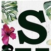 HomeRoots 36" Green Pink And White Solid Wood Tropical Floral Summer Porch Sign - 4 of 4