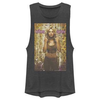 Juniors Womens Britney Spears Oops I Did It Again Album Cover Festival Muscle Tee