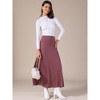 INSPIRE CHIC Women's High Waisted Solid Stretch Comfy Stylish Flowy Flare Casual Maxi Skirts - 3 of 4