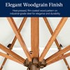 Best Choice Products Woodgrain Pattern 10ft 3-Tier Solar Patio Umbrella w/ 24 LED Lights, Tilt - 3 of 4