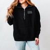 Simply Sage Market Embroidered Fall Vibes Retro Quarter Zip Fleece - 2 of 4