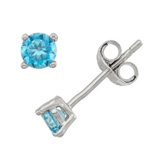 Junior Jewels Silver Cubic Zirconia Birthstone Stud Earrings - 1 of 2