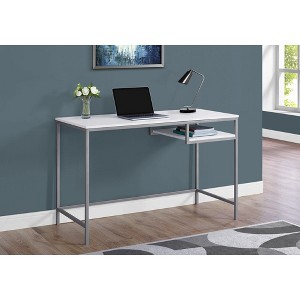 PAGED Simple Modern Computer Desk, 47" L Home Office Desk with 2 Drawers and One Open Shelf for Office, Study - 1 of 4