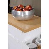 HomeStock  Kitchen Island with Spice Rack, Towel Rack & Drawer, White with Beech Top, 15.5 x 35.5-44.9 x 35.2 inches - 2 of 4