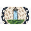 Earth Rugs Nubble Lighthouse Coaster – 5"x5" Braided Jute with Nautical Lighthouse Print for Coastal - 3 of 3