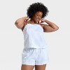 Women's Cotton Blend Tank Top and Shorts Pajama Set - Auden™ - 4 of 4