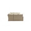 Canaan 4pc All Weather Wicker Outdoor Double Corner Horseshoe Sectional Set Cream - Alaterre Furniture: Weather-Resistant Patio Set with Glass Table - 4 of 4