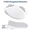 Bidet Toilet Seat w Heated Seat and Soft Close Lid, Self-Clean Adjustable Nozzle - 3 of 4
