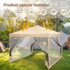 Outdoor Easy Pop-Up Screen Tent ,Canopy with Mesh Mosquito Netting Side Walls, Pop Up Tent,for camping, beach outings, craft fairs,10x10ft - 2 of 4