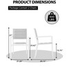 Stackable Patio Chairs Set of 2, Outdoor Aluminum Dining Chairs with Armrest 300 Lbs Weight Capacity - 3 of 4