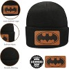 Beanie for Kids and Adults Winter Hat – Beanie with Batman Leather Patch Licensed (One Size) - 3 of 4