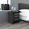 NicBex 14.7 inch Wide Nightstand with 2 Drawers,Side Table with Large Storage Space and White Handle,Bedside Table for Bedroom,Living Room - 2 of 4