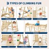 8-in-1 Indoor/Outdoor Playground Jungle Gym Kids Climbing Toys, Wooden Climber Playset with Slide for Kids Ages 1-8, Swing, Monkey Bars, Upright atc - 4 of 4